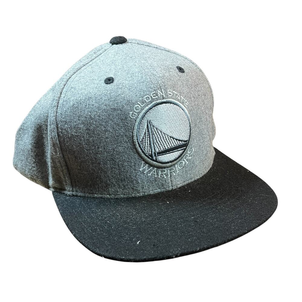 Golden State Warriors Mitchell & Ness Gray Wool Blend Hat Adjustable SnapBack